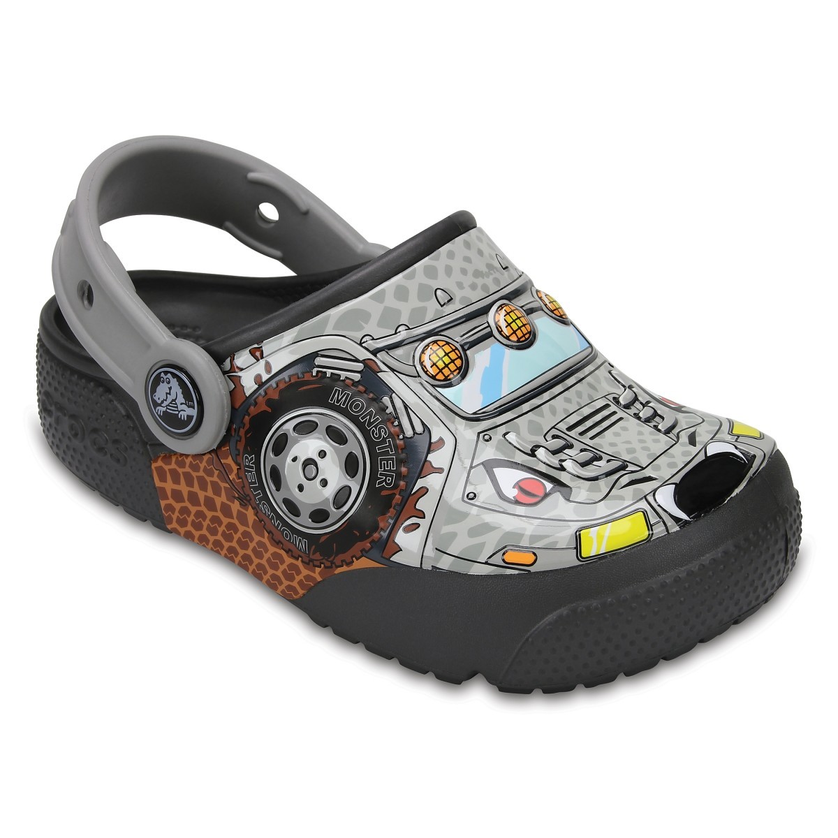 Saboti Crocs Fun Lab Lights Clog Gri - Monster Truck/Graphite - imagine 5